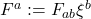 F^a := F_{ab}\xi^b